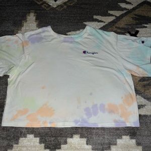 Champion Heritage Cropped Tee in Cloud Dye